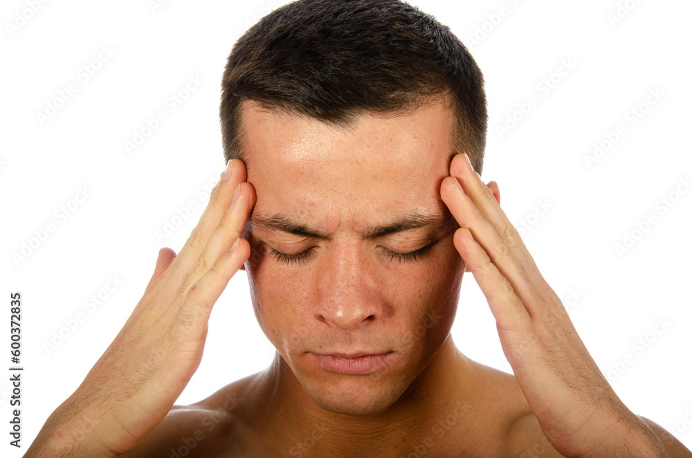 Pain. Young attractive man and health problems. Pain. Young attractive man and health problems.