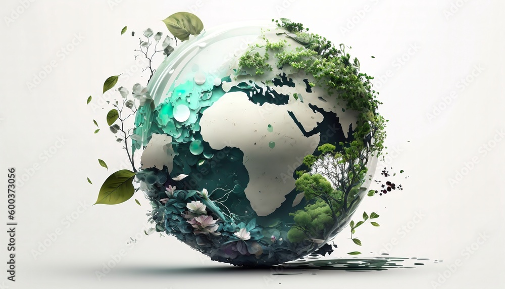 Earth day. Invest in our planet Saving water and world environmental protection concept
