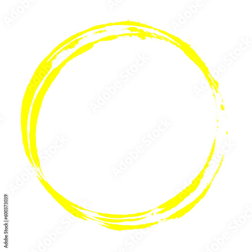Runder Abdruck aus gelben Kreisen
