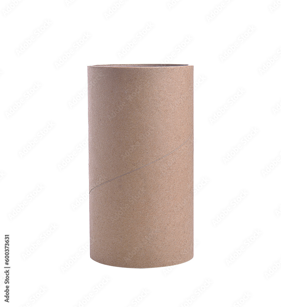Paper core with white background on transparent. Paper core with white background on transparent.