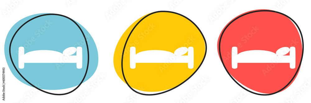 Button Banner für Website oder Business: Bett oder Zimmer Button Banner für Website oder Business: Bett oder Zimmer