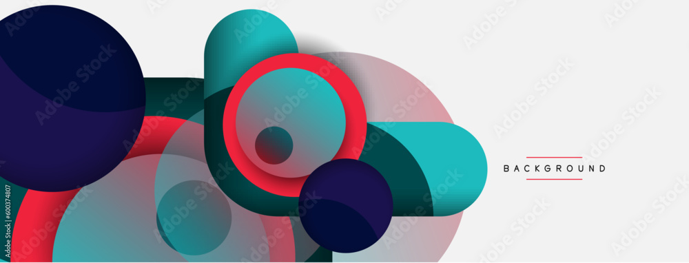 Circle and round shapes abstract background. Vector illustration for wallpaper banner background or landing page Circle and round shapes abstract background. Vector illustration for wallpaper banner background or landing page