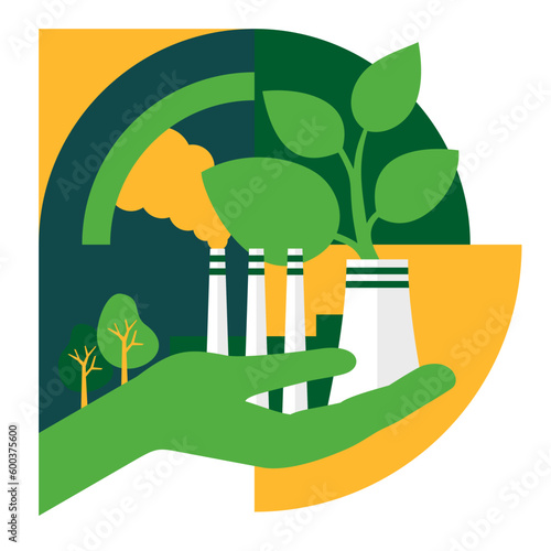 Energy Efficient Manufacturing isolated concept