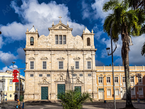 The Primacial Cathedral Basilica of Salvador in center of the old city of Salvador, Bahia, Brazil photo