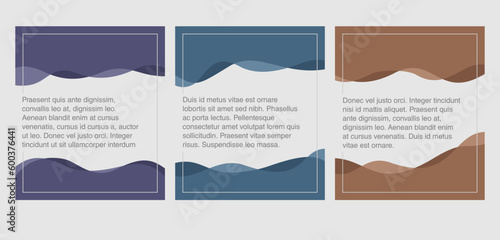 Quotes template in wavy shapes