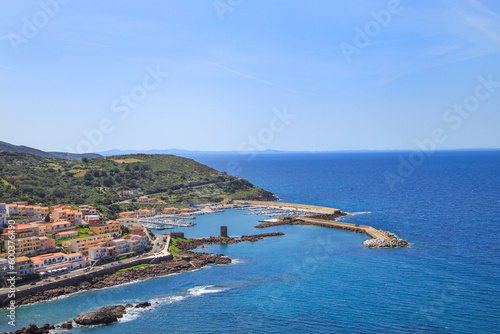 A beautiful view at Castelsardo and the marina, Sardinia