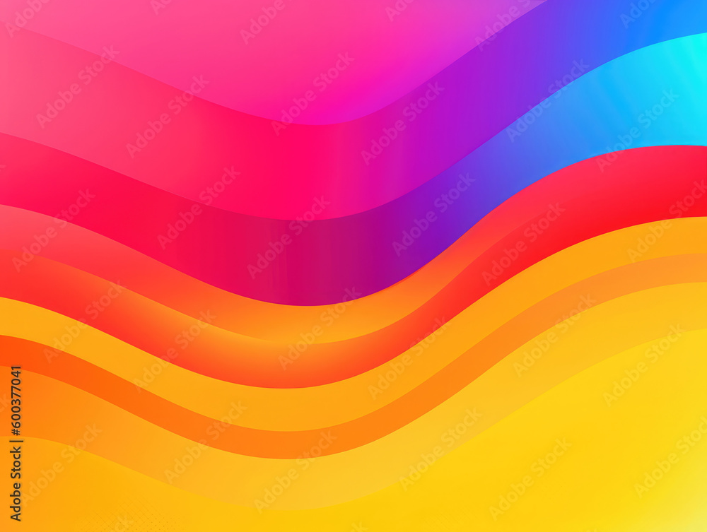 Abstract background with rainbow waves. Generative AI