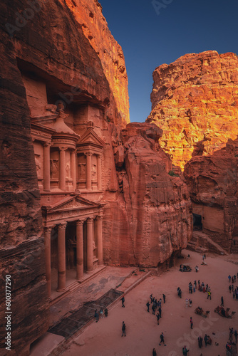 Amazing rocks in Petra, Jordan - photographed on a warm spring day.