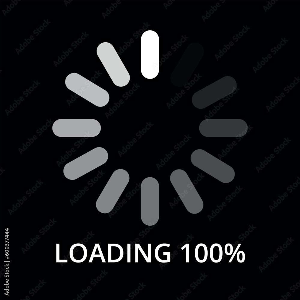 Vector illustration of internet page loading progress, 100% loading. Vector illustration of internet page loading progress, 100% loading.