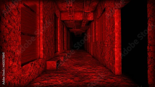 dark red room