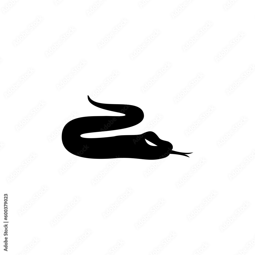 Fototapeta premium simple snake icon illustration vector