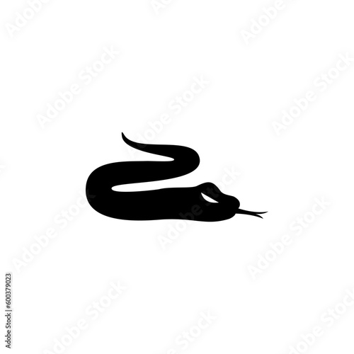 simple snake icon illustration vector
