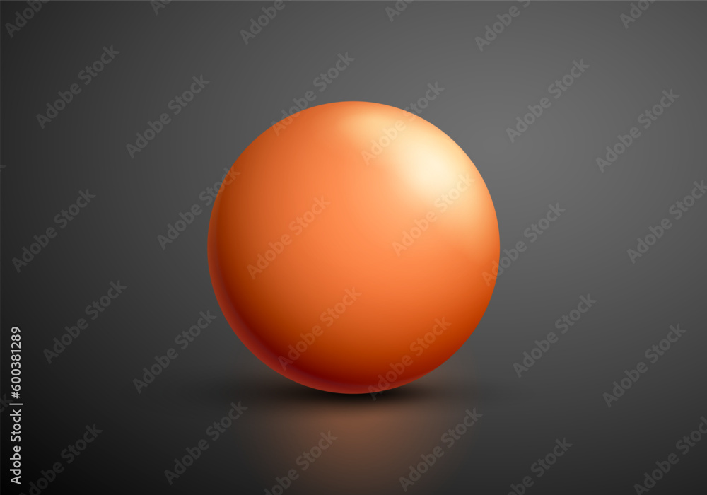 Orange ball. Sphere on a dark background. Vector for your graphic design. Orange ball. Sphere on a dark background. Vector for your graphic design.