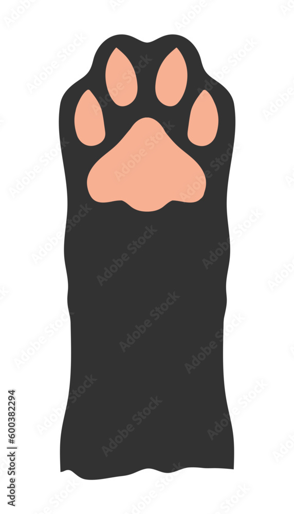 Fototapeta premium Cat or Dog Paw Cute Illustration