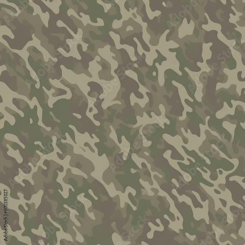 Seamless camouflage pattern. Seamless pattern. Created by a stable diffusion neural network.