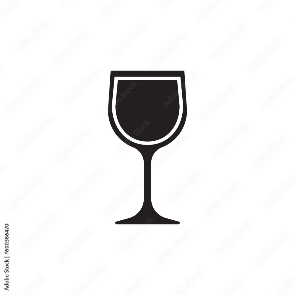 Obraz premium Vine cocktail icon, drink glass