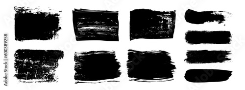 Paint brush vector hand drawn grungre banners