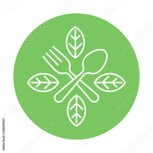 Natural food or natural ingredients product icon vector