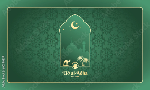 Eid al adha background vector illustration greeting card for company profile