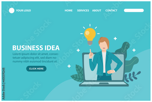 Creative ideas solutions landing page design web