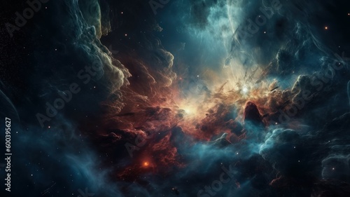 deep space and nebula Generative AI