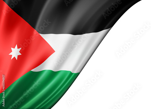 Free Download Jordanian flag isolated on white banner - GFXLoad