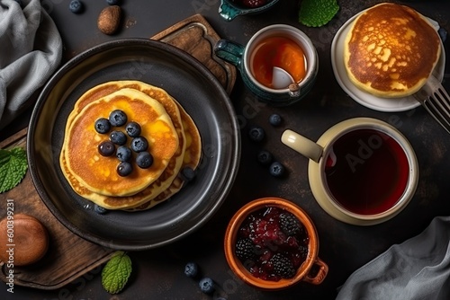 pancake with fruits