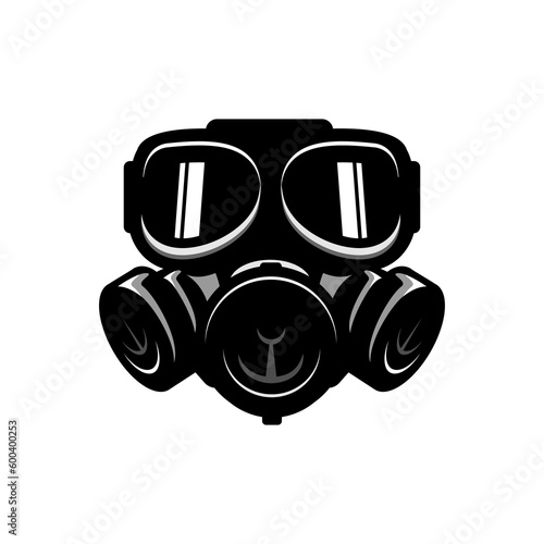 gas mask design vector on white background