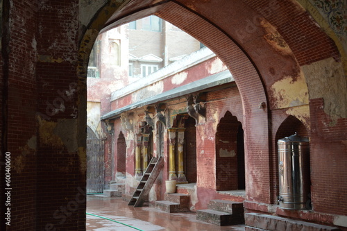 LAHORE, PAKISTAN, JULY 05, 2018: interior view of masjib wazir khan, mosque