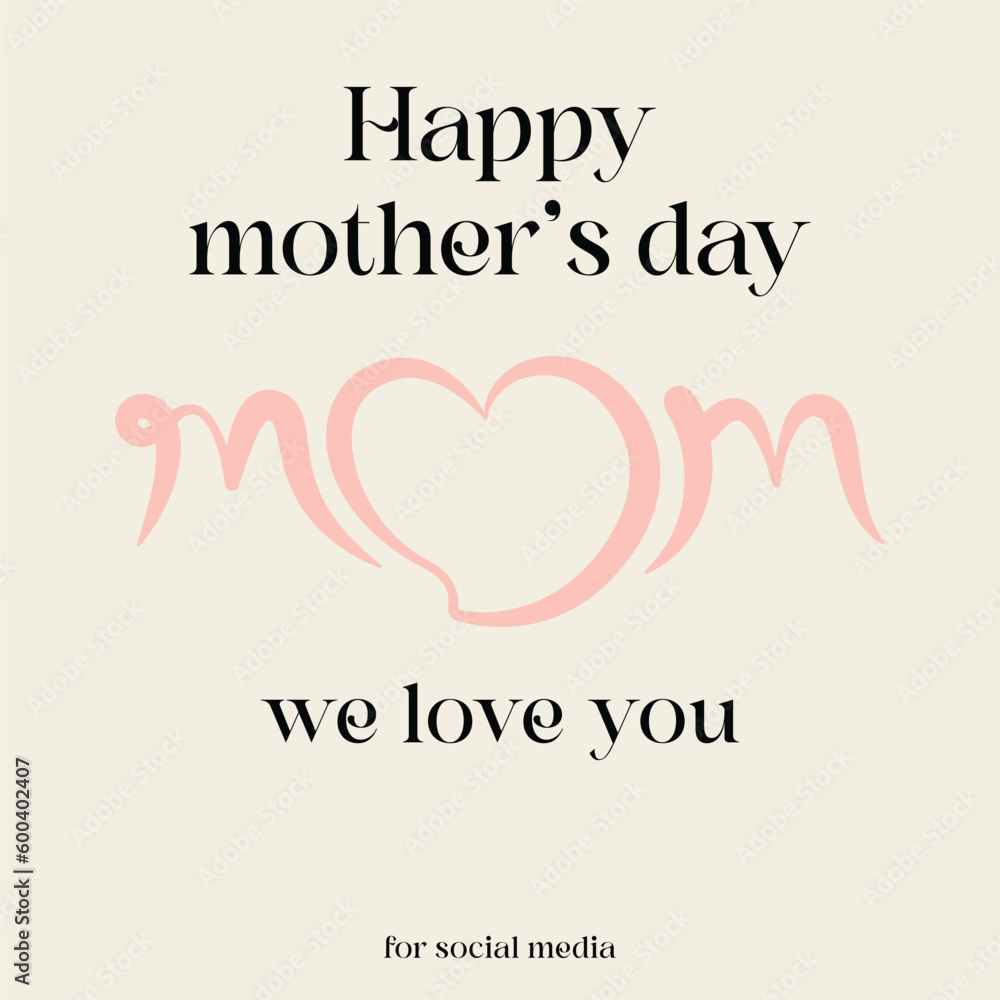 Mothers day illustration design