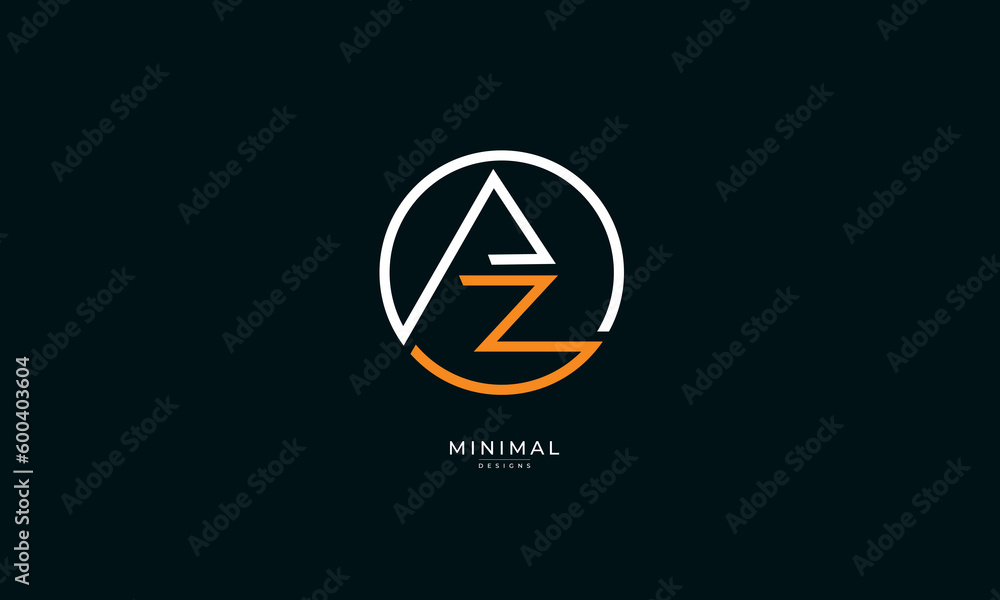 Monogram icon logo AZ Monogram icon logo AZ