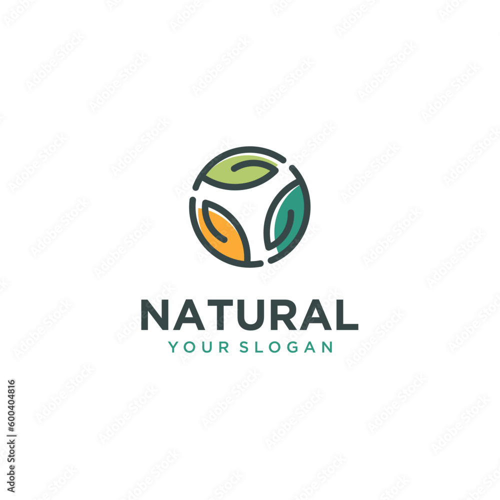 natural logo design with leaf inspiration natural logo design with leaf inspiration