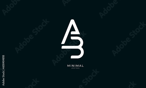 Monogram icon logo AB