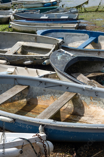 Wallpaper Mural Several small rowing boats tied up on the shore Torontodigital.ca
