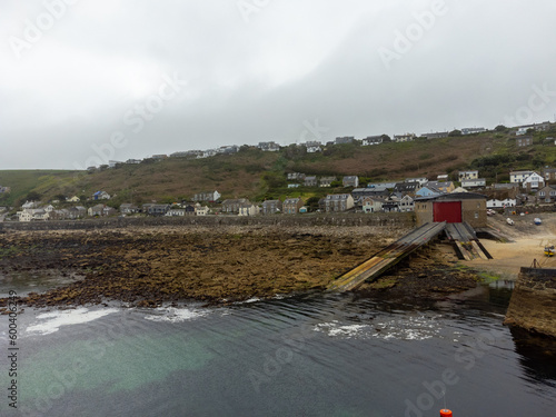 Sennen Cove from the air cornwall england uk  photo