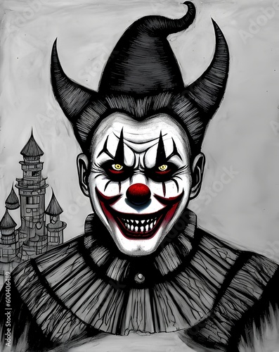 Portrait of a creepy clown....