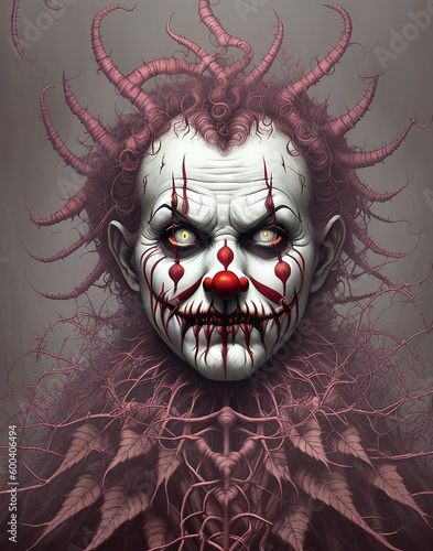 Portrait of a creepy clown....