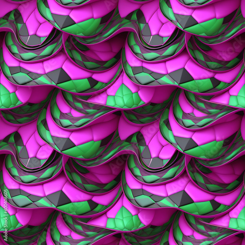 Abstract 3D snake skins, Se...