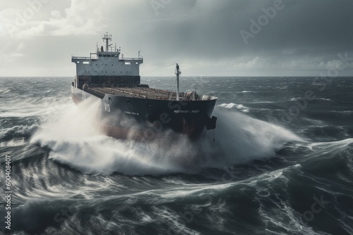 large vessel navigating turbulent waters. Generative AI