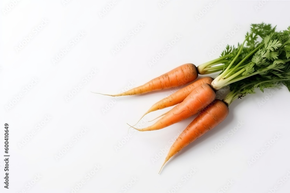 Carrot on the white background. Beautiful illustration picture. Generative AI Carrot on the white background. Beautiful illustration picture. Generative AI