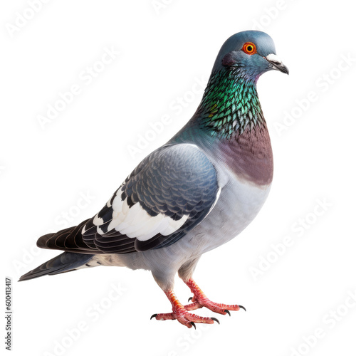 Pigeon isolated. Created with Generative AI tools