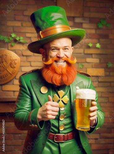 Raise a Glass with this Red-Bearded Leprechaun and His Favorite Blond Brew.