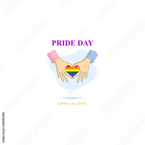 Vector illustration of Happy Pride Month social media story feed mockup template