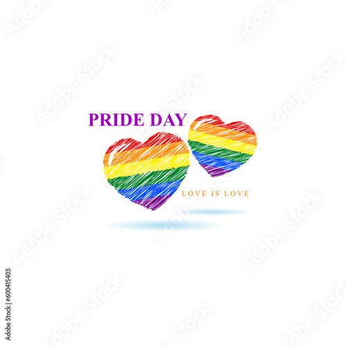 Vector illustration of Happy Pride Month social media story feed mockup template