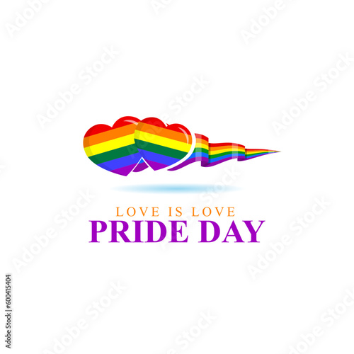 Vector illustration of Happy Pride Month social media story feed mockup template