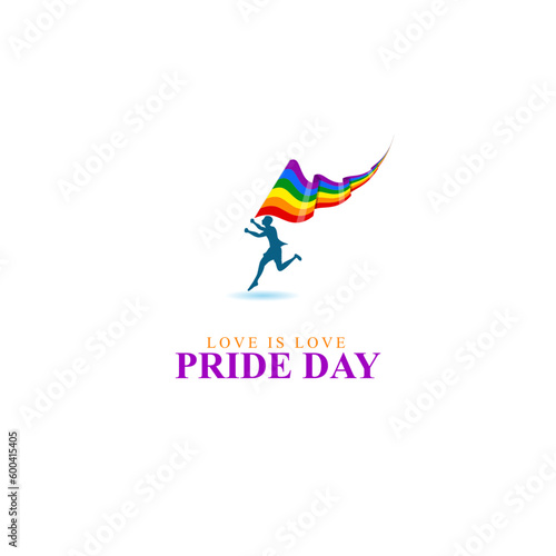 Vector illustration of Happy Pride Month social media story feed mockup template