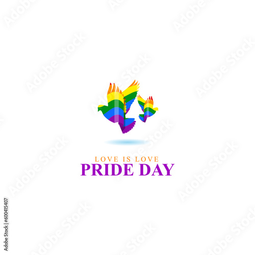 Vector illustration of Happy Pride Month social media story feed mockup template