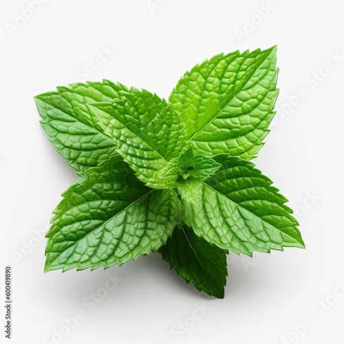 fresh mint leaves created with generative AI