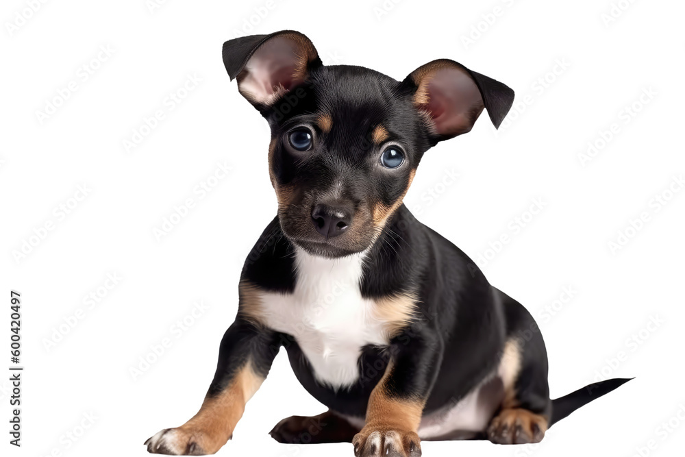 Rat Terrier Dog Puppy. On An Isolated Transparent Background, Png. Generative AI Rat Terrier Dog Puppy. On An Isolated Transparent Background, Png. Generative AI