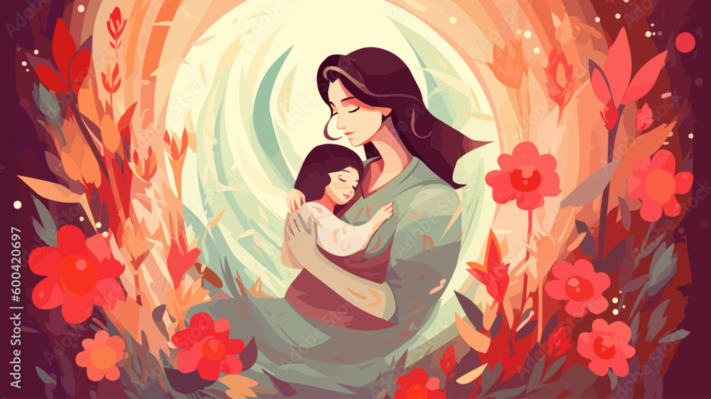 Fototapeta premium son and mother